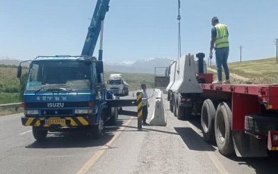 ایمن سازی محور بروجرد–اشترینان با نصب نیوجرسی
