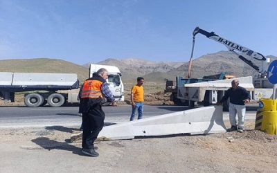 اصلاح و ایمن‌سازی دو نقطه حادثه خیز در محور های مواصلاتی شهرستان ازنا